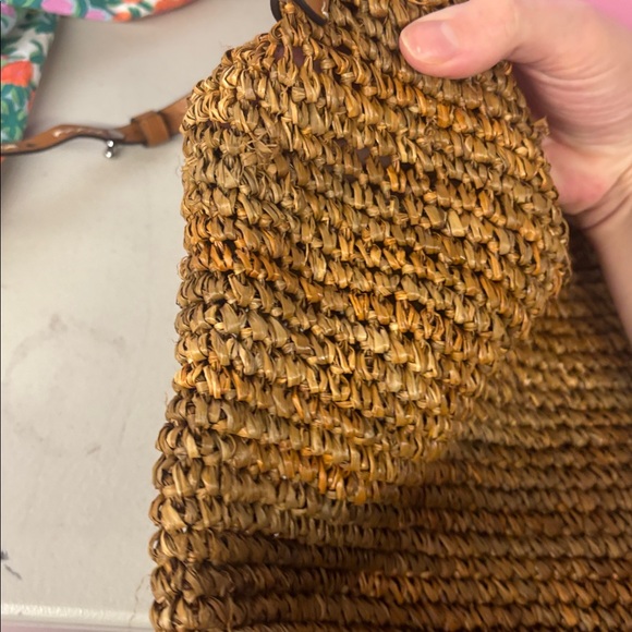 Proenza Schouler White Label Minetta Raffia Brown Straw Shoulder Bag cruise - Picture 13 of 13
